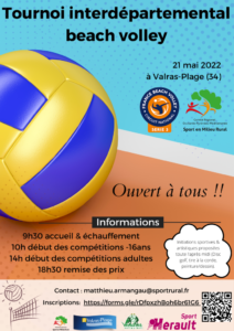 Tournoi interdépartemental Beach Volley @ Valras plage (34)