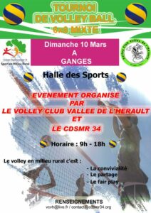 CD34 - Tournoi volley 6x6 mixte @ Ganges (34)