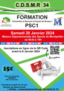 Formation PSC1 @ Maison Départementale des Sports de Montpellier