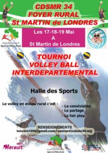 Tournoi interdépartemental volley ball @ Saint Martin de Londres (34)